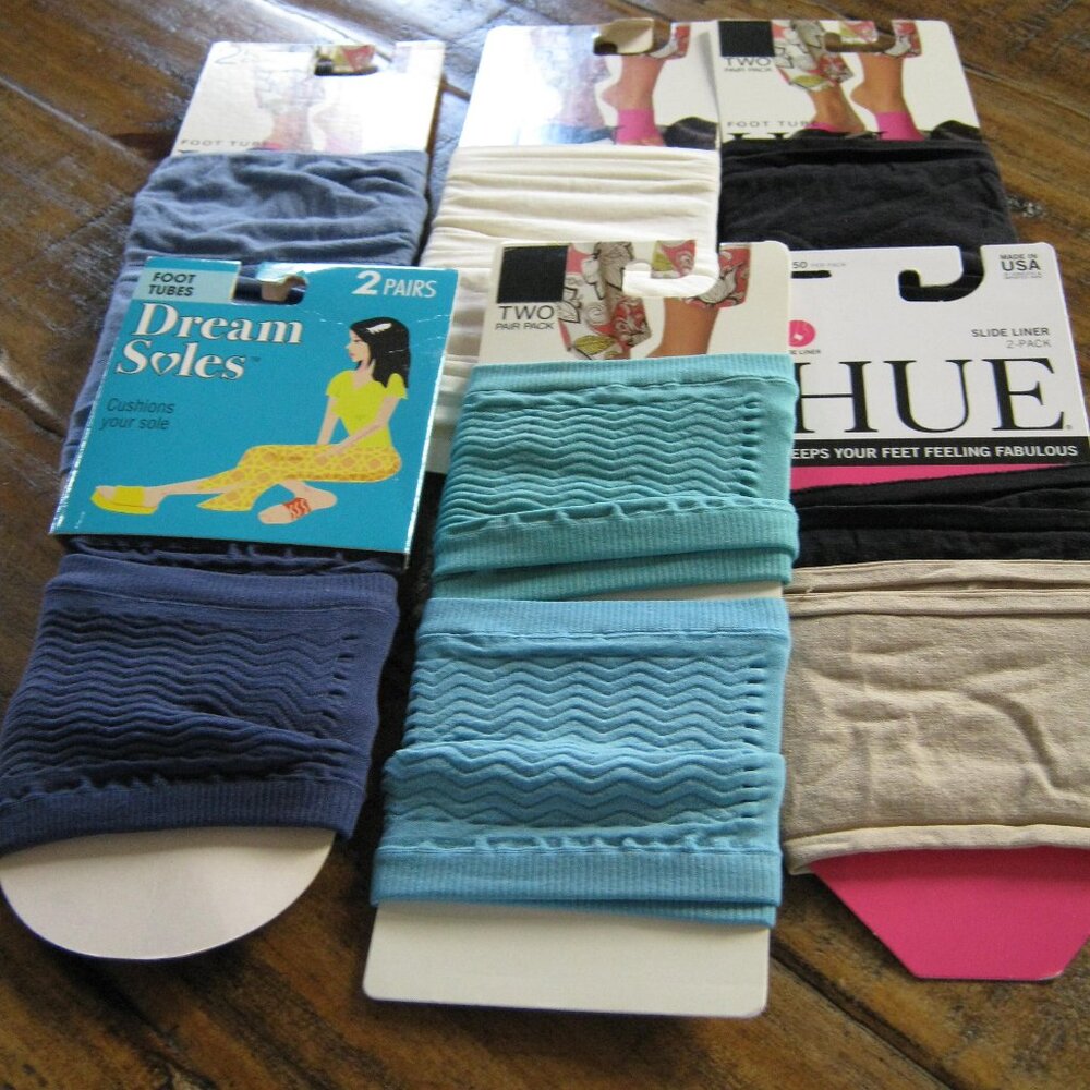 NEW -Sandal Tube Socks - Foot Tubes - One Size 12 Pairs
